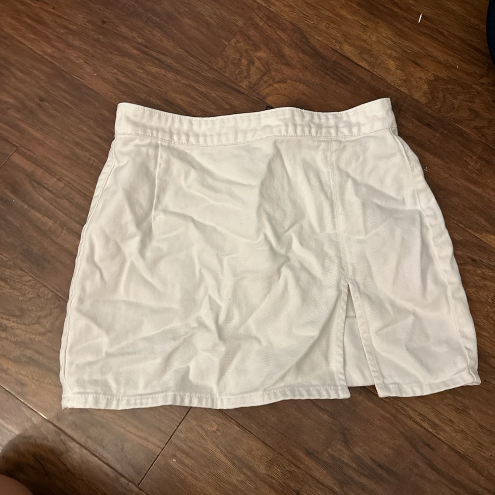Princess Polly Ivory Mini Skirt with Slit